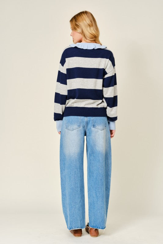 Brielle Polo Sweater - Jupe NYC