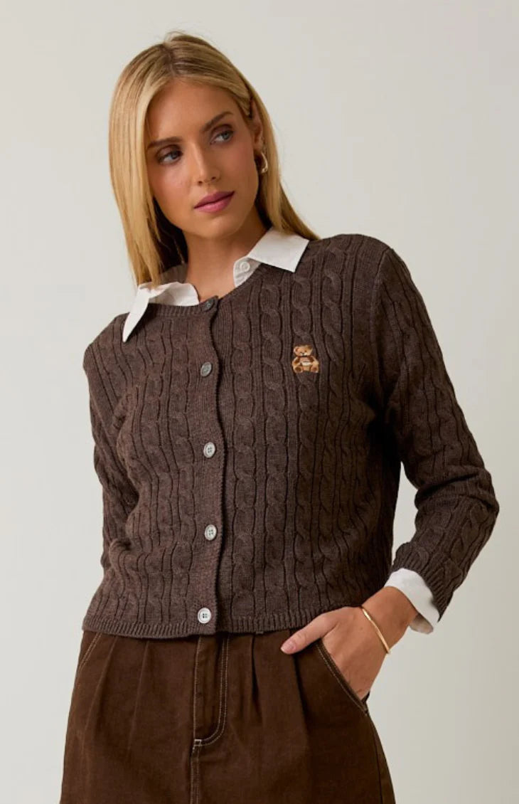 Brown Bear Cardigan - Jupe NYC