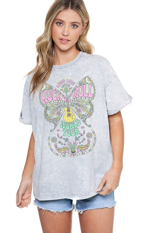 Butterfly Rock and Roll Tshirt - Jupe NYC