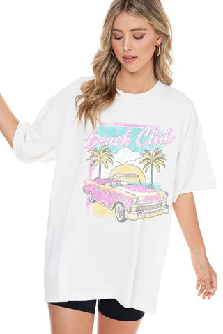 Oversize Vintage Beach Club Tshirt