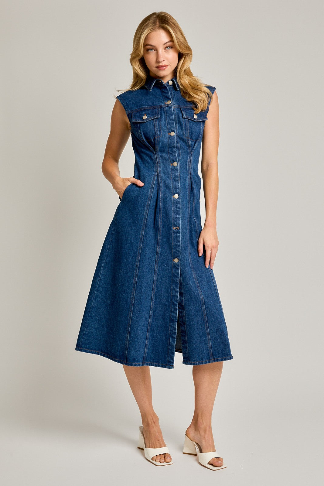Jenny Denim Dress - Jupe NYC