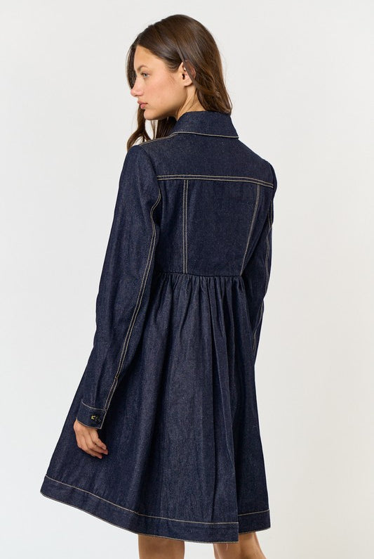 Zoe Denim Dress - Jupe NYC