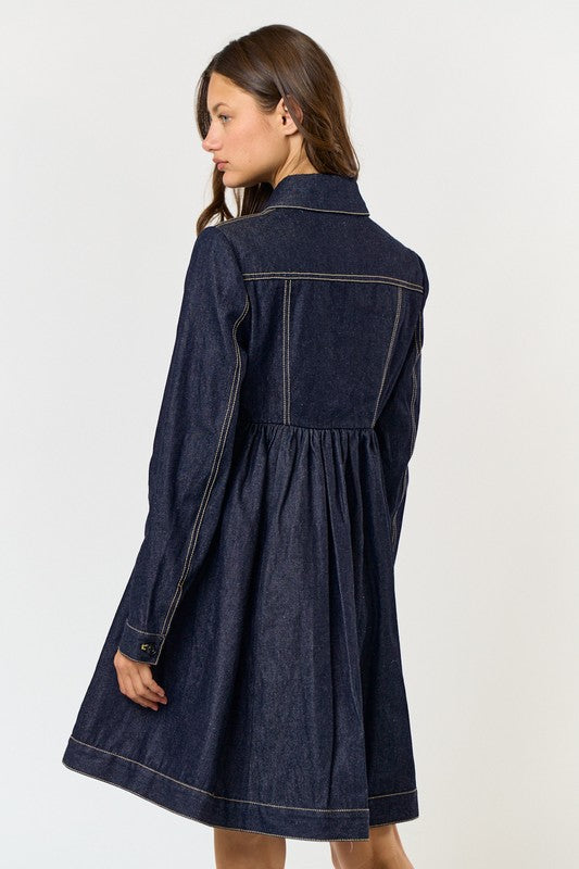 Zoe Denim Dress - Jupe NYC