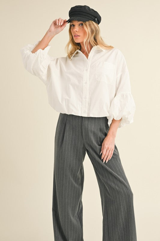 Crosby Bubble Sleeve Top - Jupe NYC