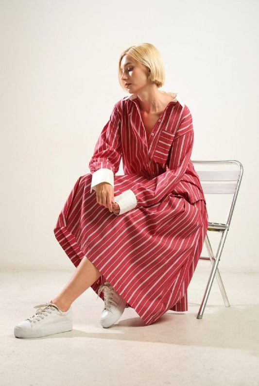 Malia Pinstripe Skirt - Jupe NYC