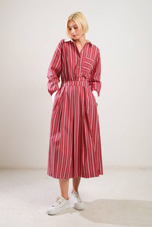 Malia Pinstripe Skirt - Jupe NYC