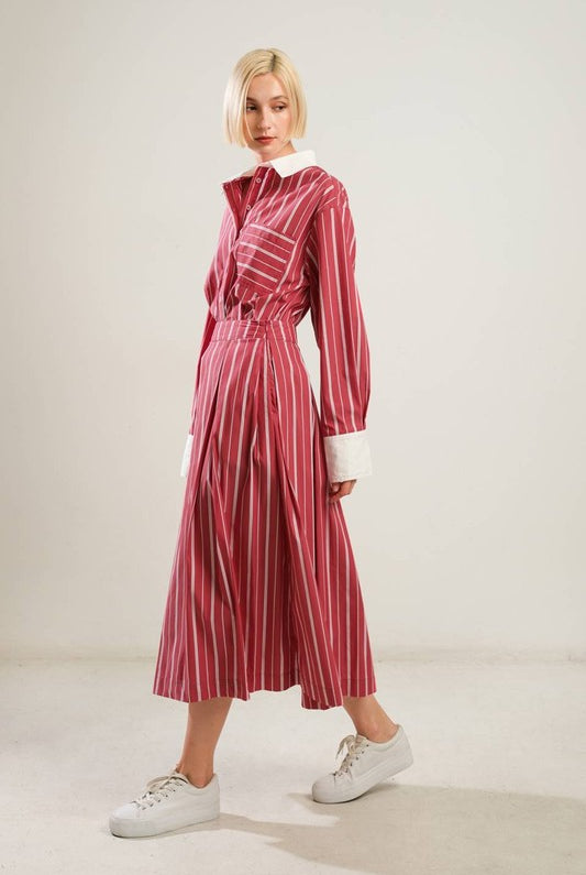 Malia Pinstripe Skirt - Jupe NYC