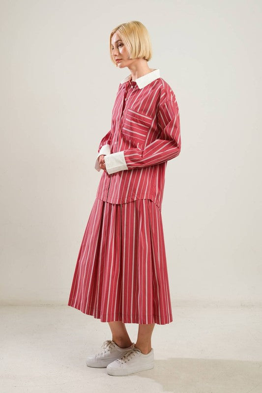 Malia Striped Top - Jupe NYC