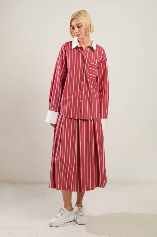 Malia Striped Top - Jupe NYC