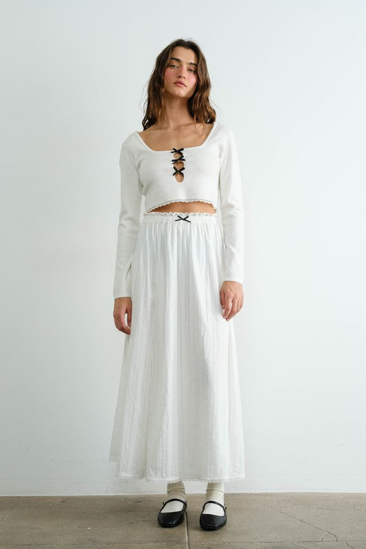 Abby Bow Skirt - Jupe NYC