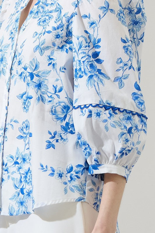 Perry Floral Top - Jupe NYC