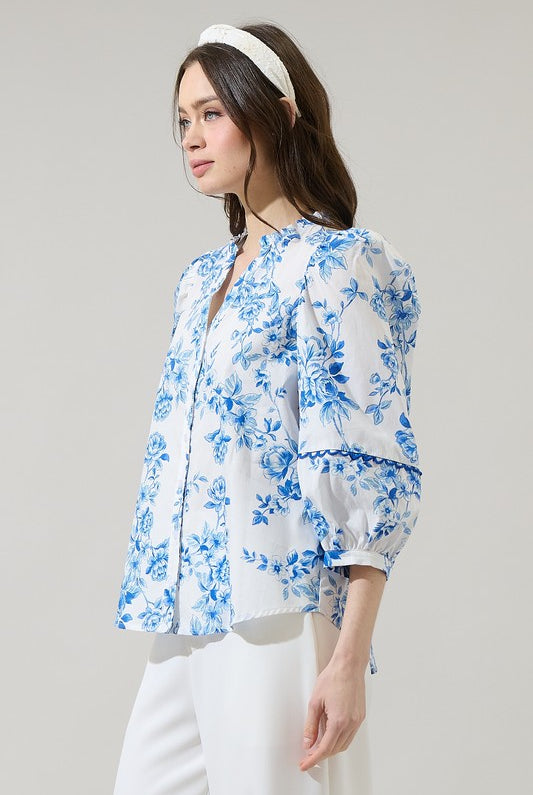 Perry Floral Top - Jupe NYC
