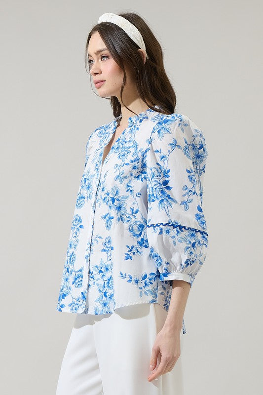Perry Floral Top - Jupe NYC
