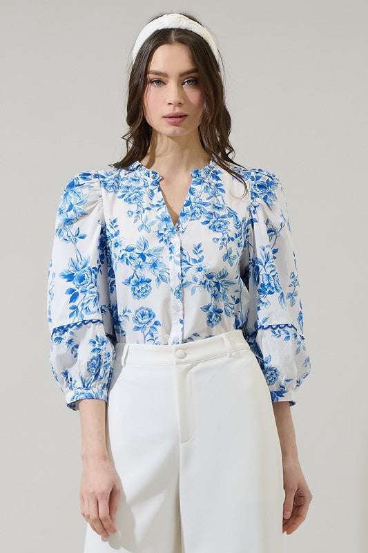 Perry Floral Top - Jupe NYC