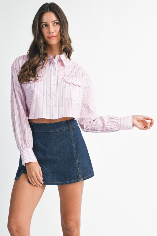 Margot Striped Shirt - Jupe NYC