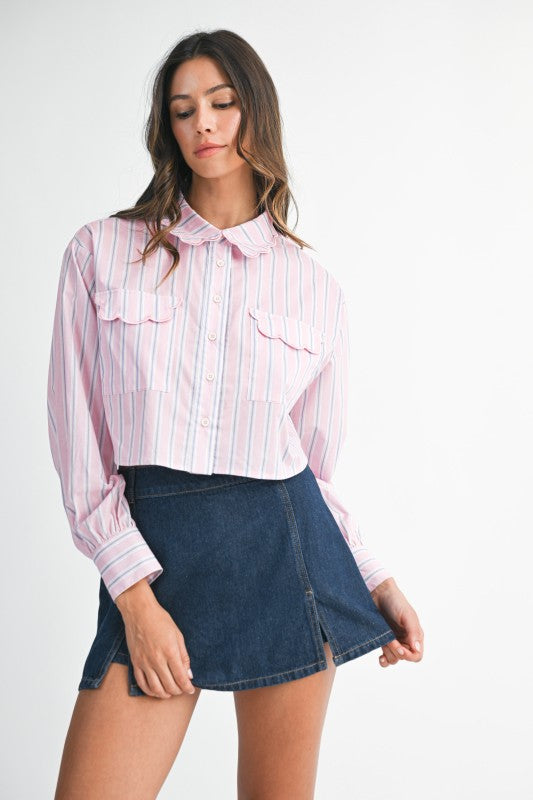 Margot Striped Shirt - Jupe NYC