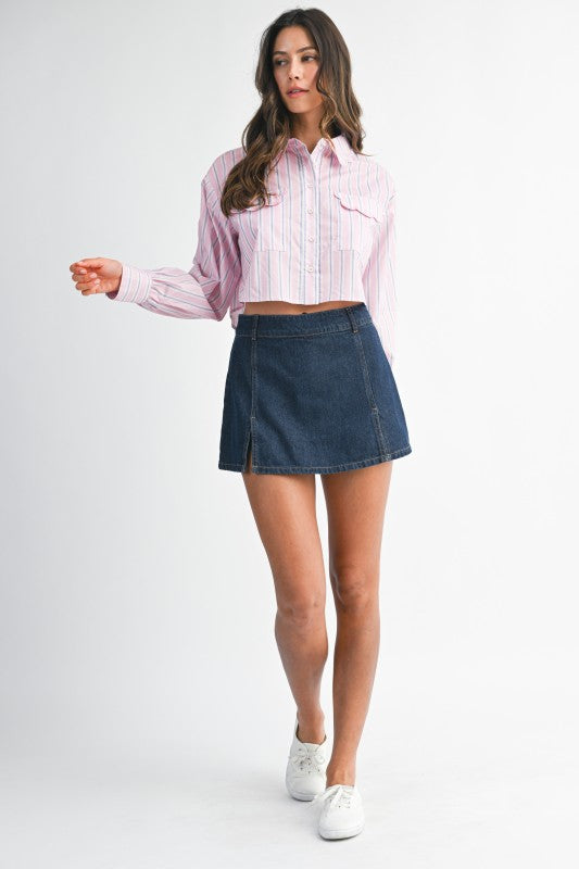 Margot Striped Shirt - Jupe NYC