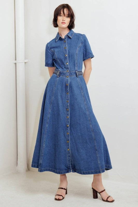 Arlo Denim Dress - Jupe NYC