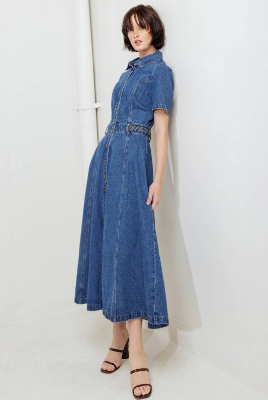 Arlo Denim Dress - Jupe NYC