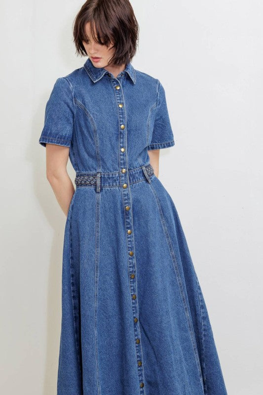 Arlo Denim Dress - Jupe NYC