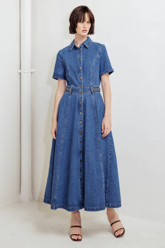 Arlo Denim Dress - Jupe NYC