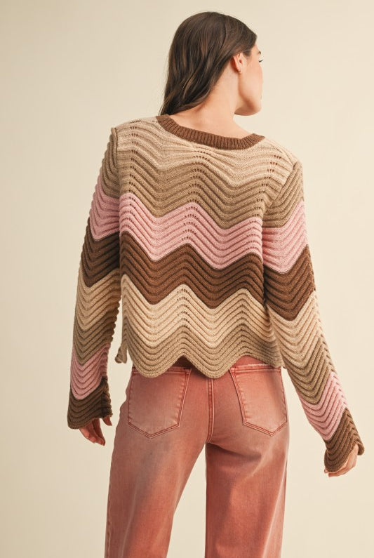 Make Waves Knit Sweater - Jupe NYC