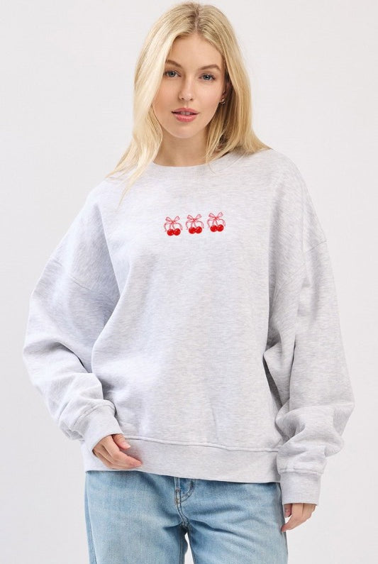 'puff' Cherry Graphic Sweatshirt - Jupe NYC