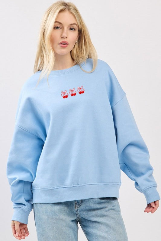 'puff' Cherry Graphic Sweatshirt - Jupe NYC