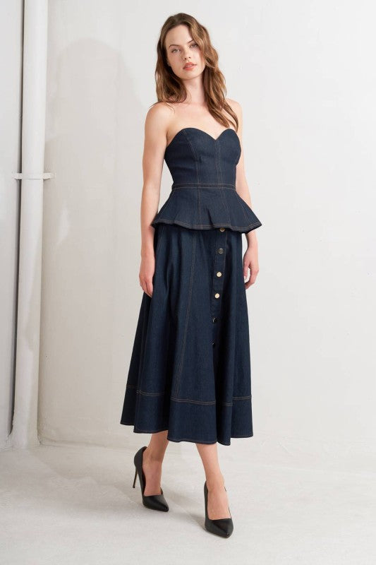 Mila Denim Skirt - Jupe NYC