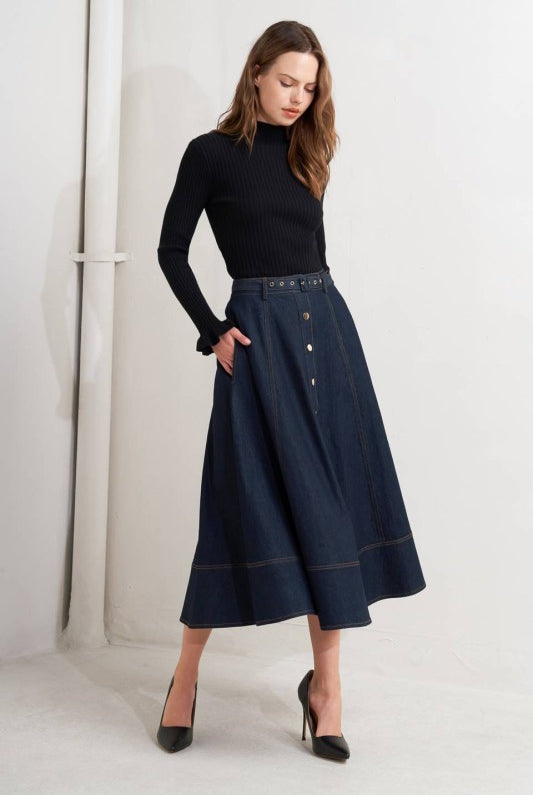 Mila Denim Skirt - Jupe NYC