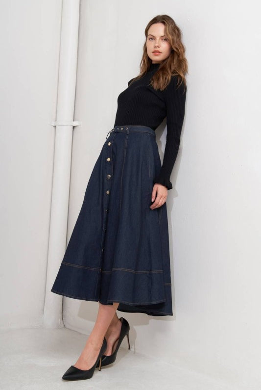 Mila Denim Skirt - Jupe NYC
