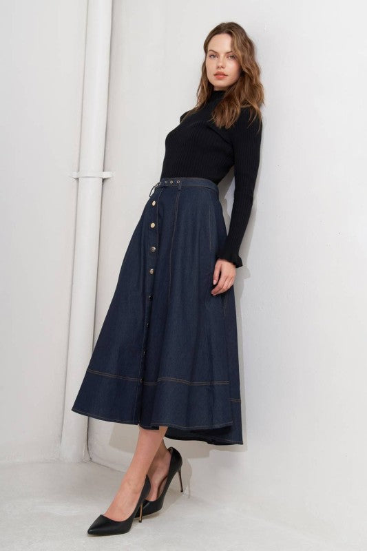 Mila Denim Skirt - Jupe NYC
