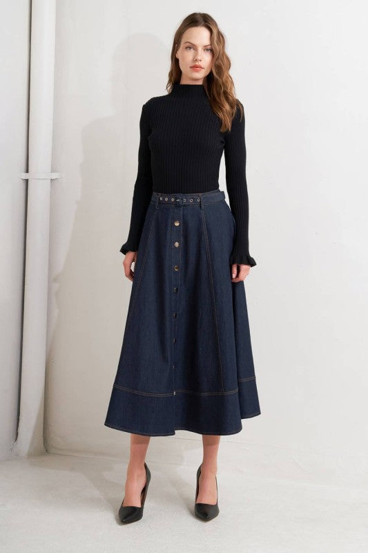 Mila Denim Skirt - Jupe NYC