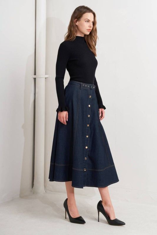 Mila Denim Skirt - Jupe NYC