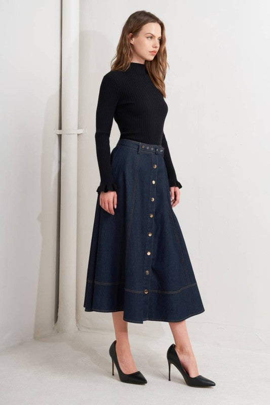 Mila Denim Skirt - Jupe NYC