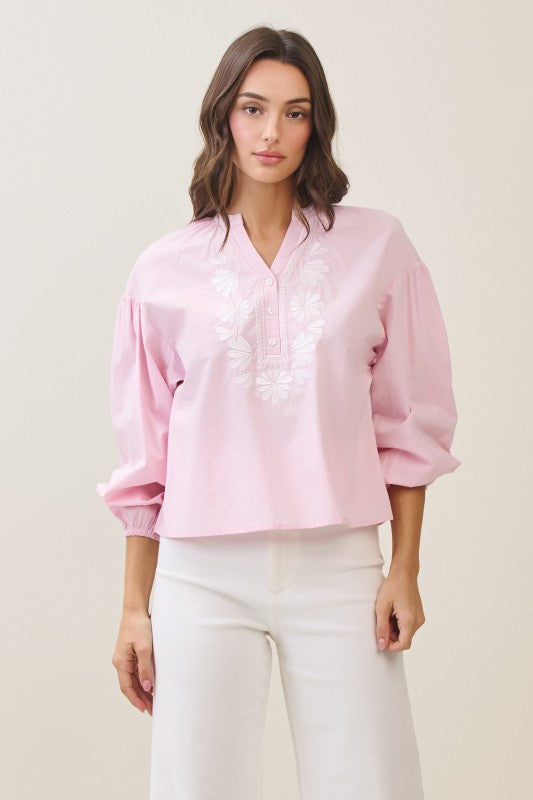 Maya Embroidered Top - Jupe NYC