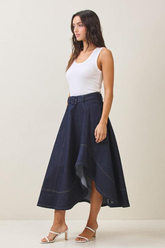Marina Asymmetrical Midi - Jupe NYC