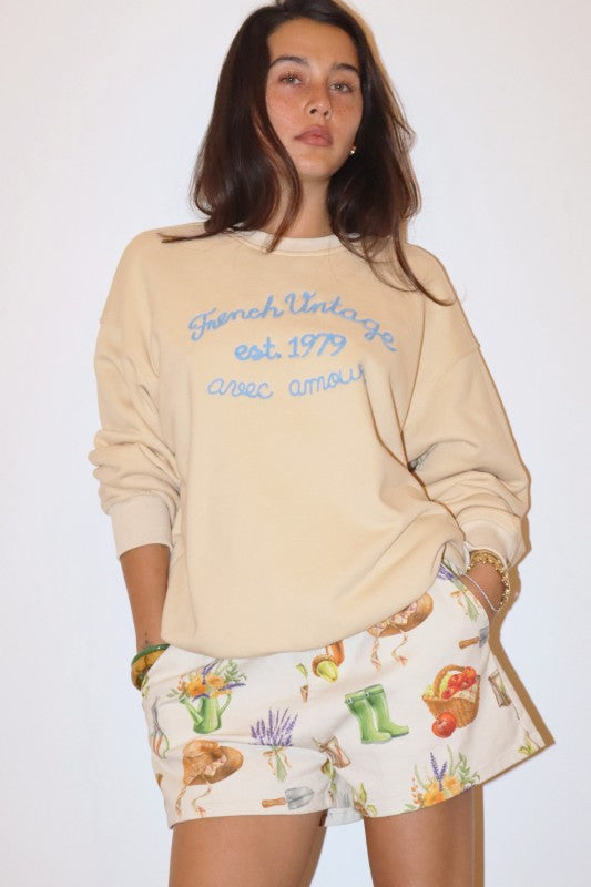 French Vintage Graphic Sweatshirt - Jupe NYC