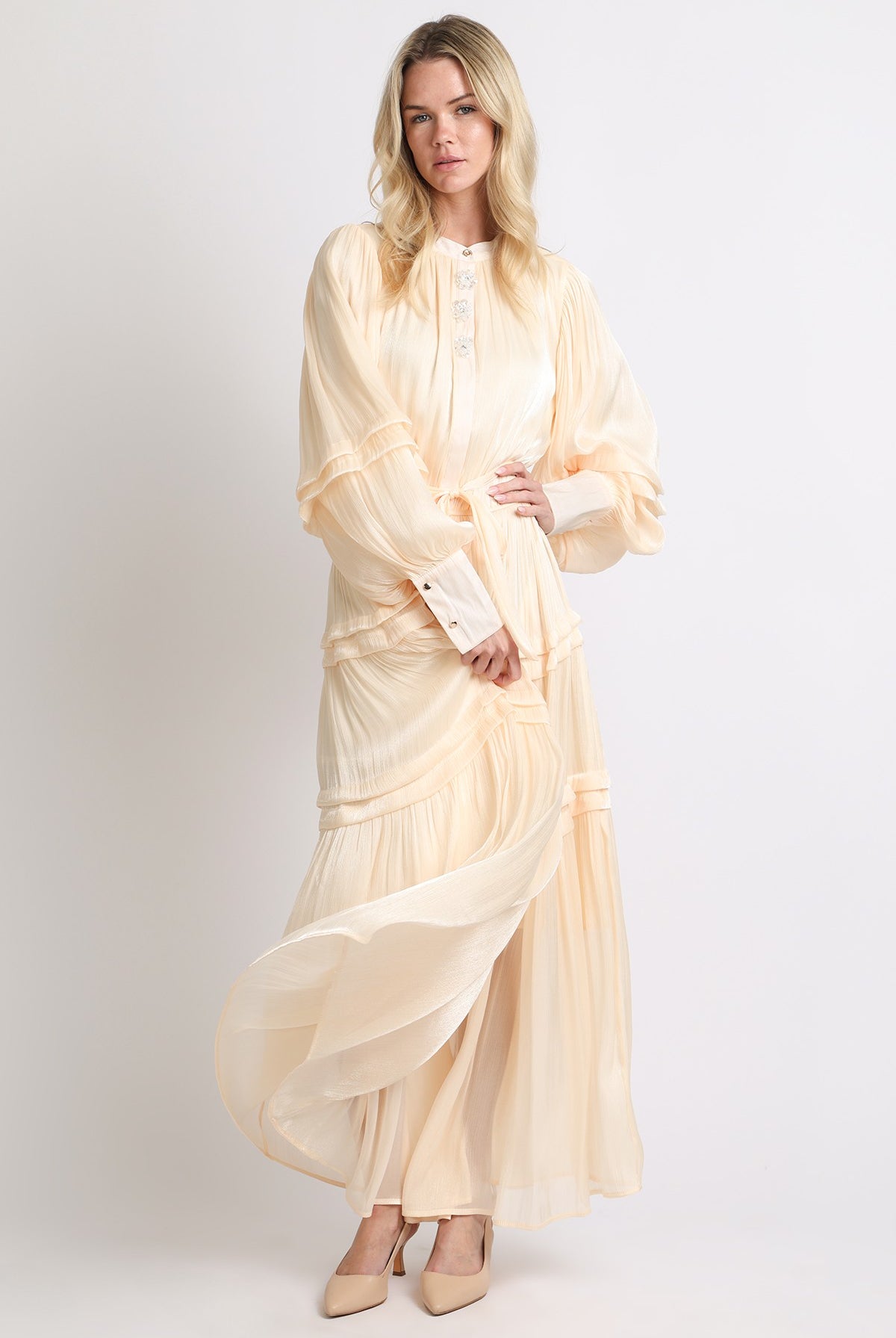Seraphina Satin Maxi Dress - Jupe NYC