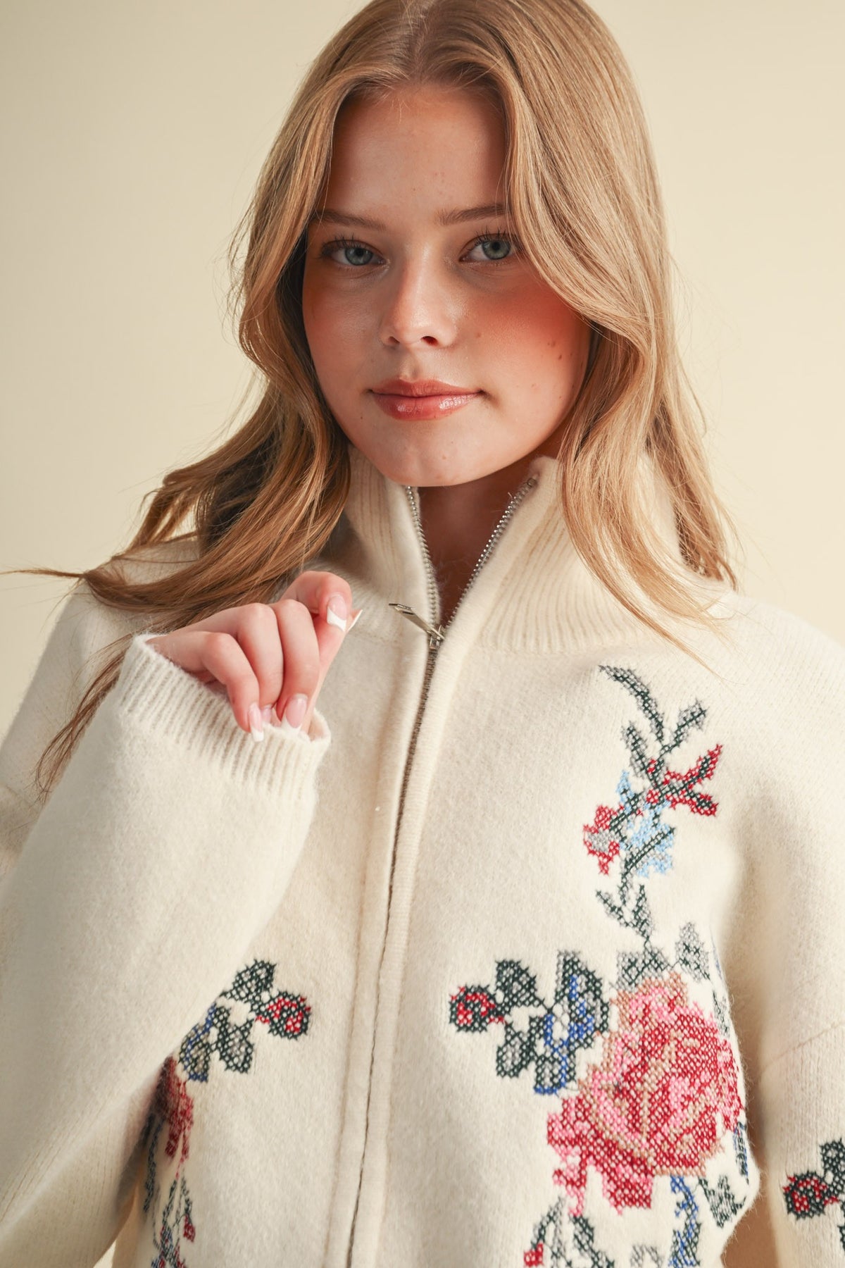 Rosalie Zip-Up Sweater - Jupe NYC