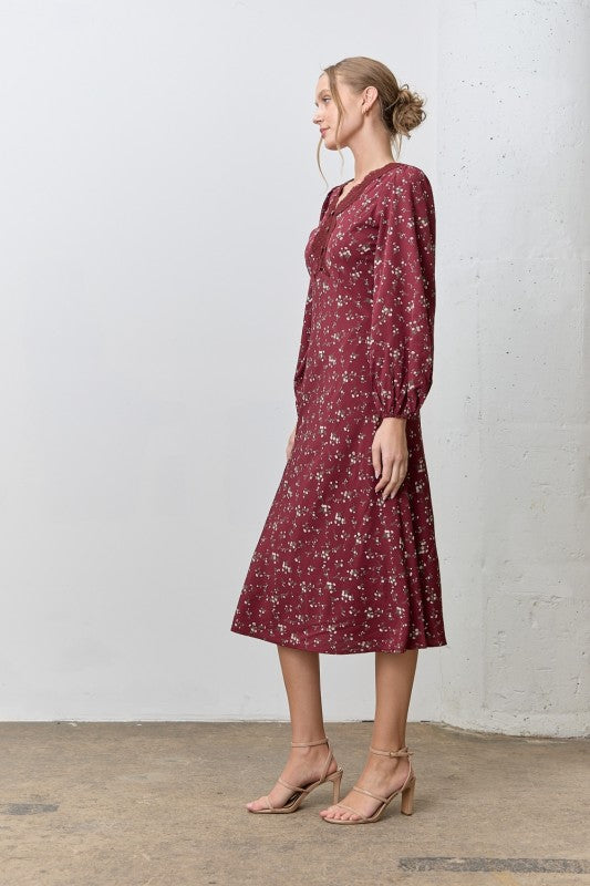 Lila Lace Midi Dress - Jupe NYC