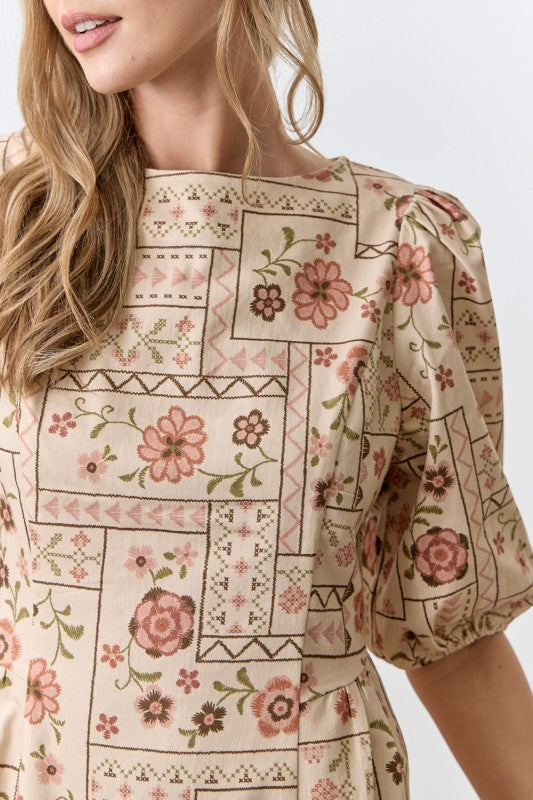 Meadow Bloom Midi Dress - Jupe NYC