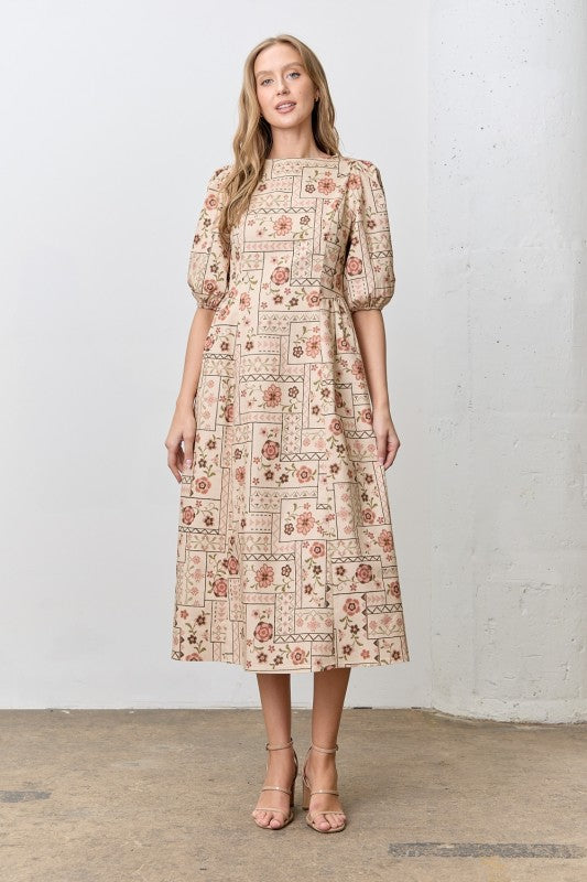 Meadow Bloom Midi Dress - Jupe NYC