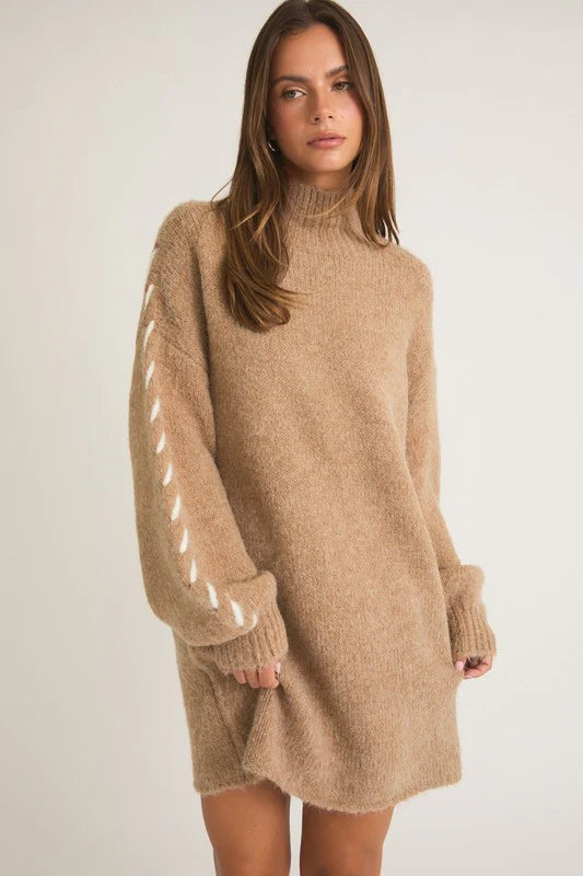 Mocha Latte Sweater Dress - Jupe NYC