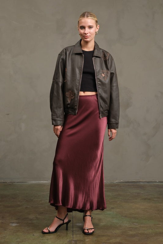 Sloane Satin Slip Skirt - Jupe NYC