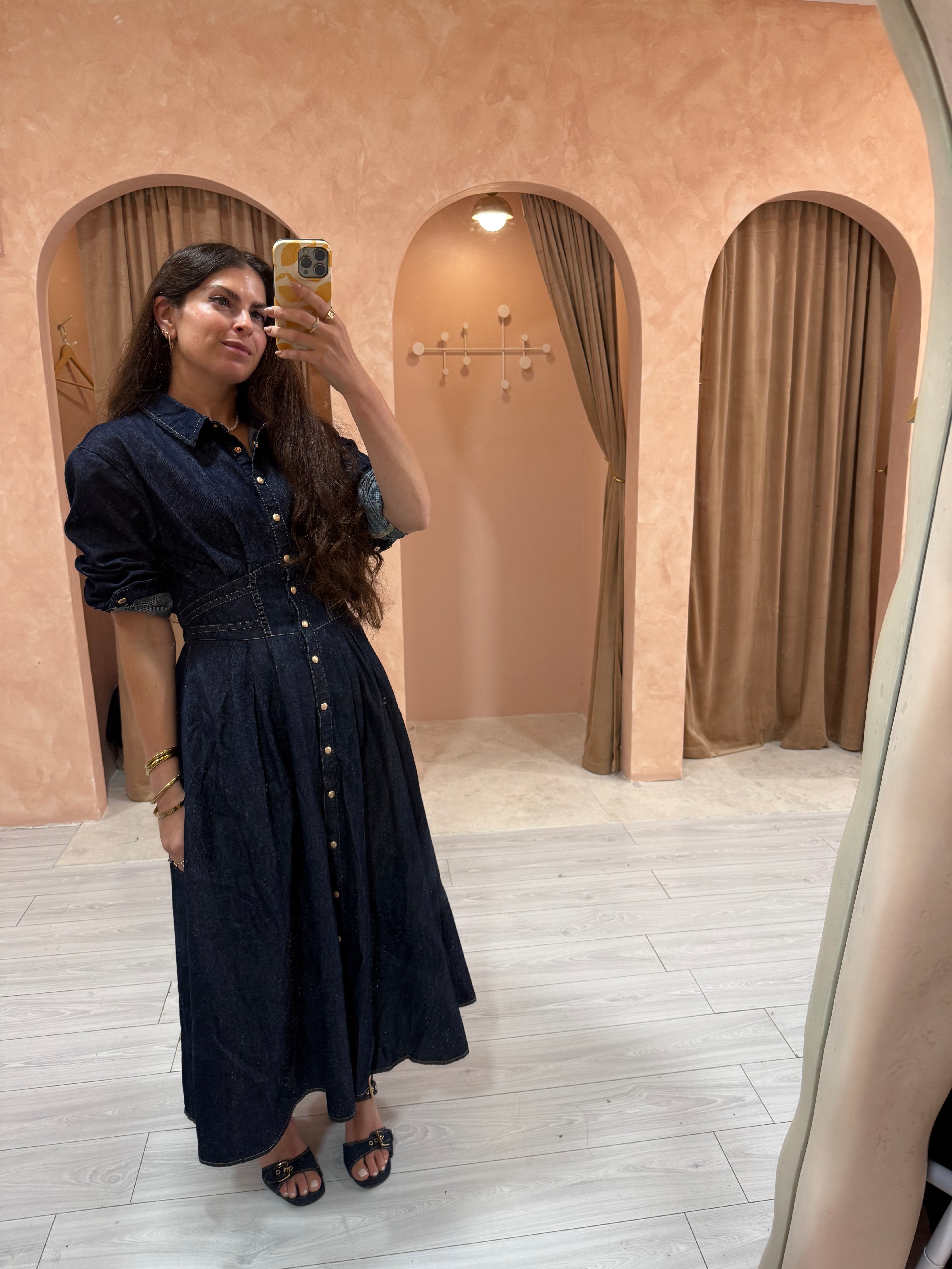 Uptown Denim Dress - Jupe NYC