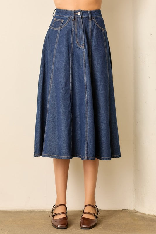Greta Denim Skirt - Jupe NYC