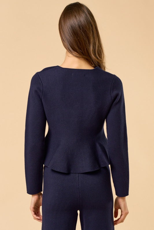 Portia Peplum Cardigan - Jupe NYC