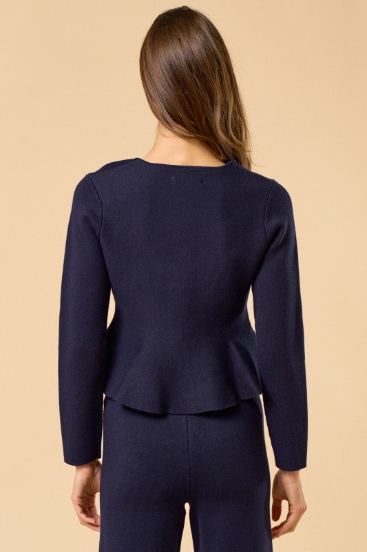 Portia Peplum Cardigan - Jupe NYC