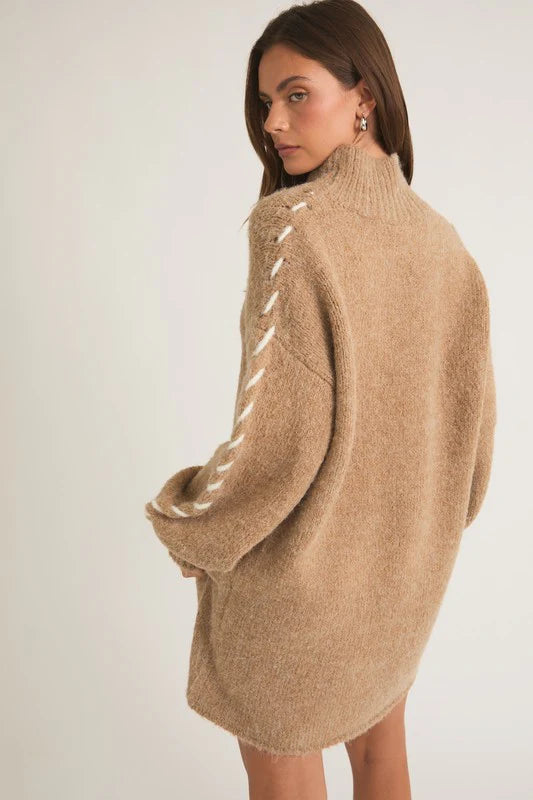 Mocha Latte Sweater Dress - Jupe NYC
